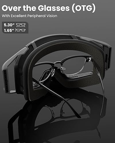 Miniatura 6 de OutdoorMaster Mustang - Gafas de motocross OTG, gafas de motocross, gafas de ATV para hombres, mujeres, adultos, jóvenes