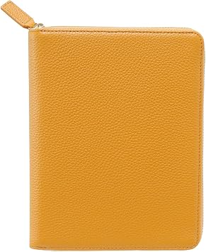 Moterm Zippered Leather Cover for Stalogy B6 Planners Pebbled-Mustard
