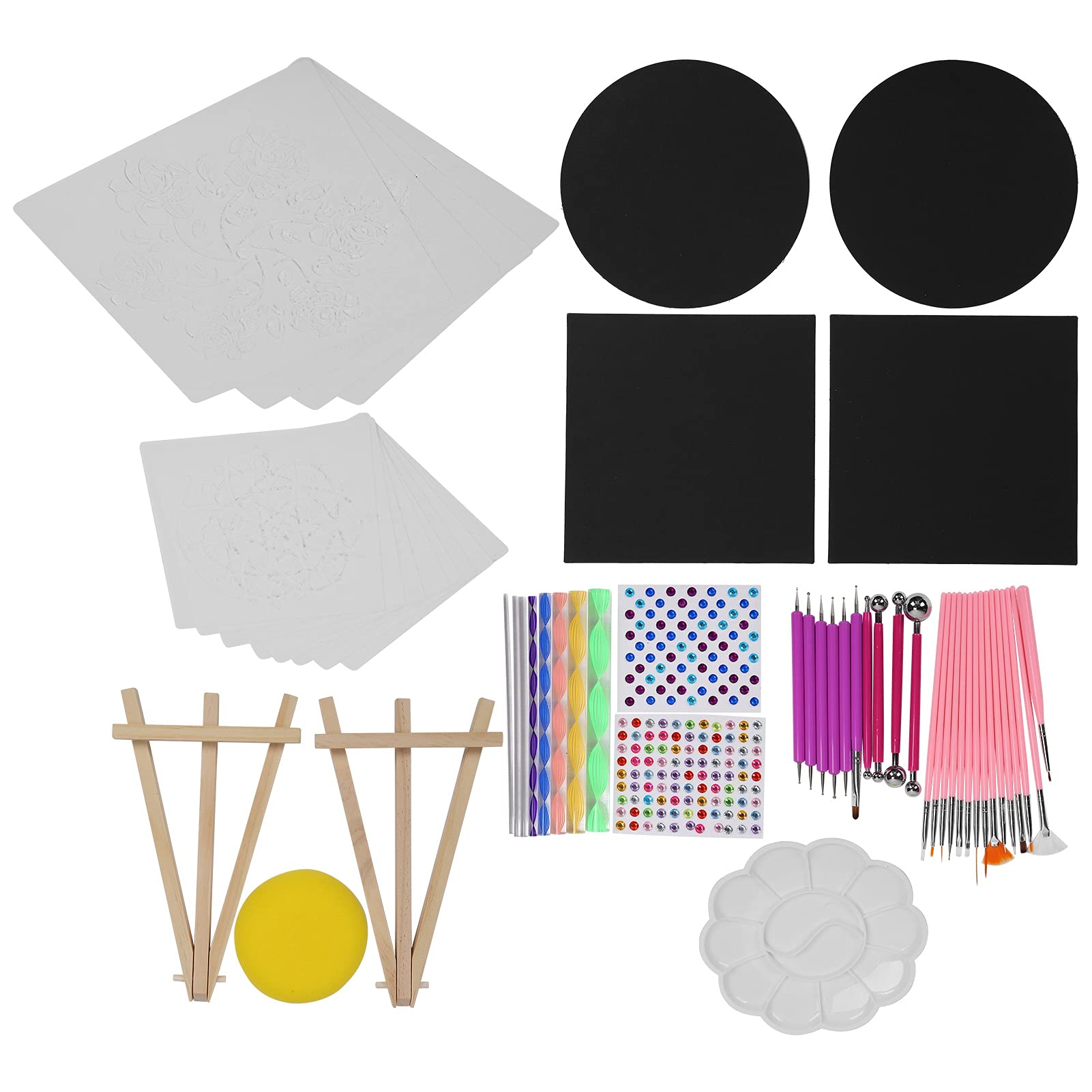 QWORK Kit 13 Pezzi Per Puntaggiatura Mandala - Penne A Sfera E Aste Acriliche Per Nail Art E Pittura - Foto 9