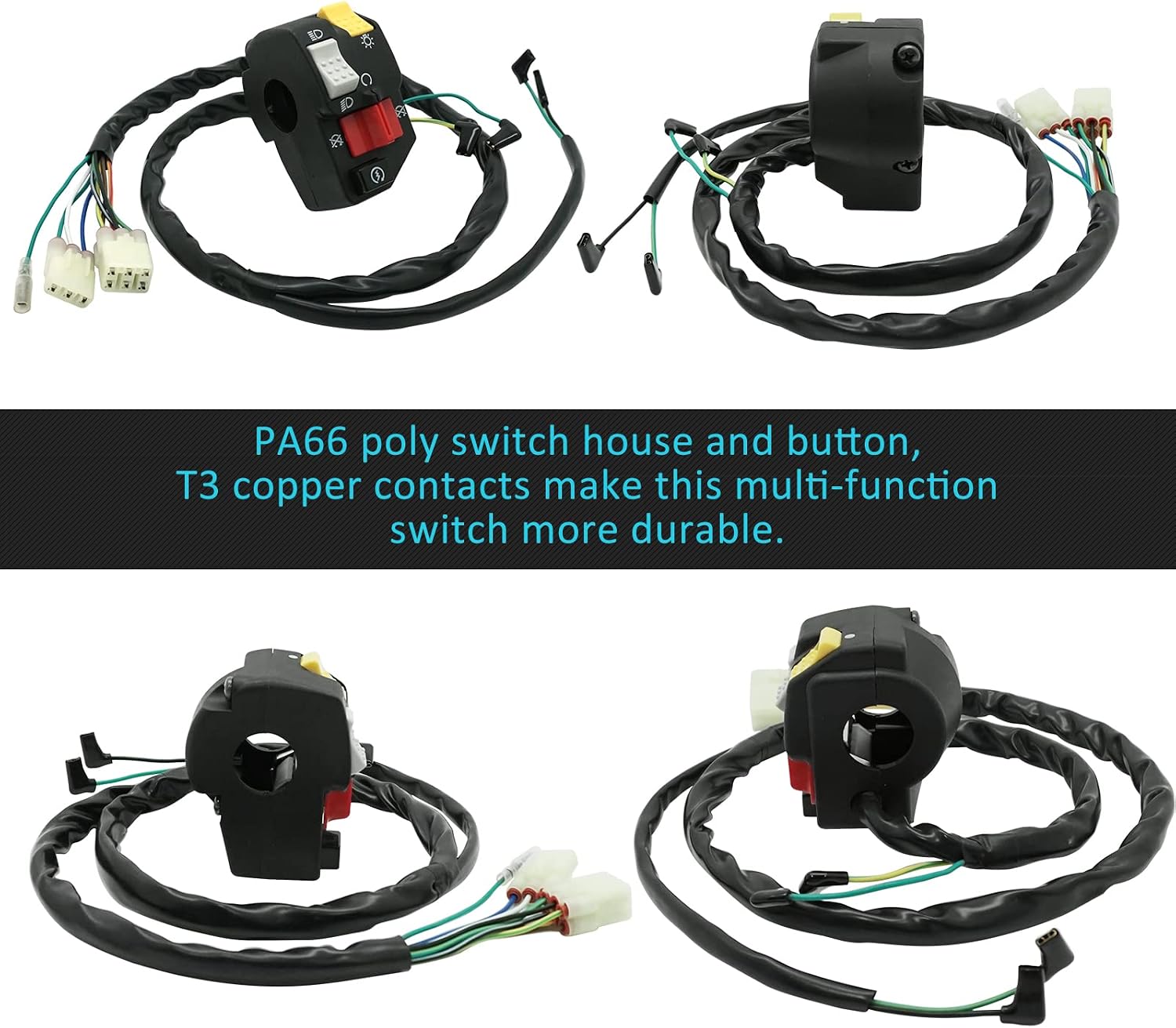 M MATI Left Handlebar Switch Start Stop Headlight for Honda TRX400EX 2008 TRX400X 2009 2012-2014 35130-HN1-A71 35130-HN1-A72