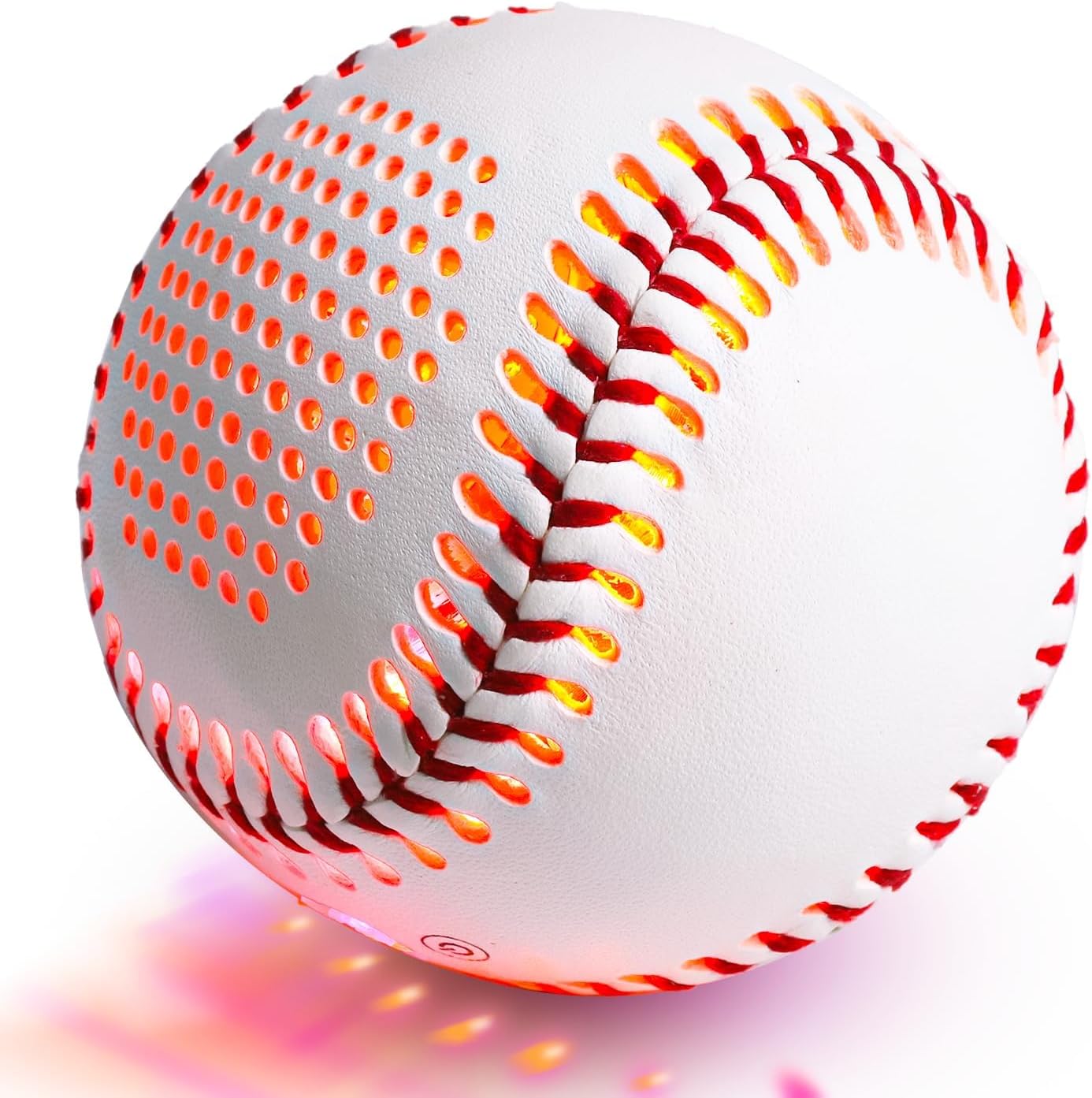 Glow Baseball Bluetooth Speaker，Portable Sports Gift for Fans, Waterproof Outdoor Speaker with Party Lights.
