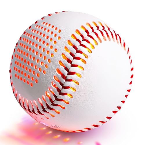 Glow Baseball Bluetooth Speaker，Portable Sports Gift for Fans, Waterproof Outdoor