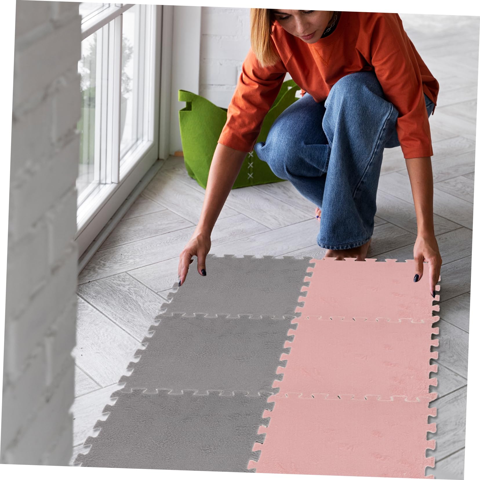 Garneck Home Accessory 10pcs Soft Puzzle Floor Mats Interlocking Foam Tiles for Boys and Girls Play Office School