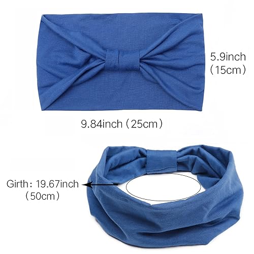 Miniatura 2 de Diadema Tobeffect para mujer, turbante de estilo bohemio africano, con nudos anchos, accesorios para el cabello