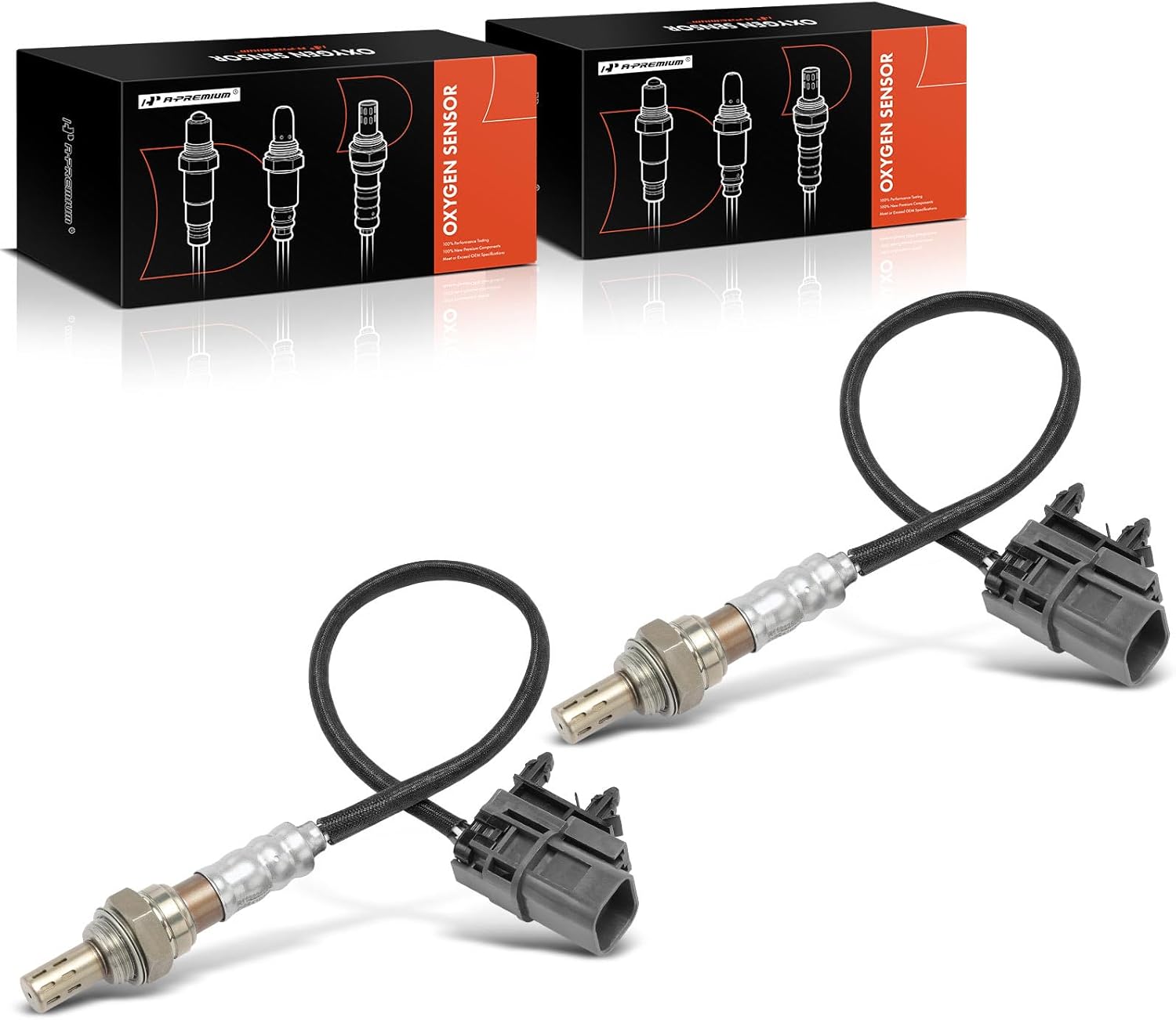 A-Premium O2 Oxygen Sensor Compatible with Infiniti Q45 1997 1999 2000 2001 V8 4.1L VH41DE, Downstream Left and Right, 2-PC Set, Replace# 226A05E413