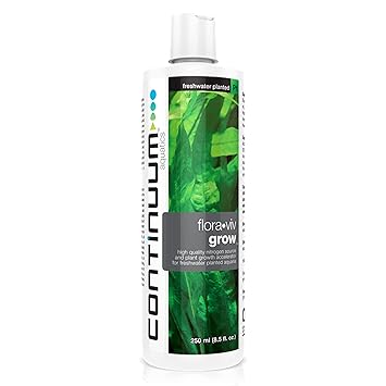 CONTINUUM Flora?Viv Grow Nitrogen Source and Plant Growth Accelerator for Freshwater Planted Aquaria (QFVG250, 250ml)