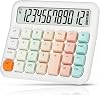 Pendancy Calculator, Desktop, 12 Digit, Cute, Basic, Calculator with Extra Large LCD Display and Buttons for Office, School, Home, Gradient Pink