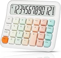 Vista 11 de Calculadora de escritorio extra grande de 5 pulgadas, pantalla LCD de 12 dígitos, calculadora de contabilidad de números grandes con botón
