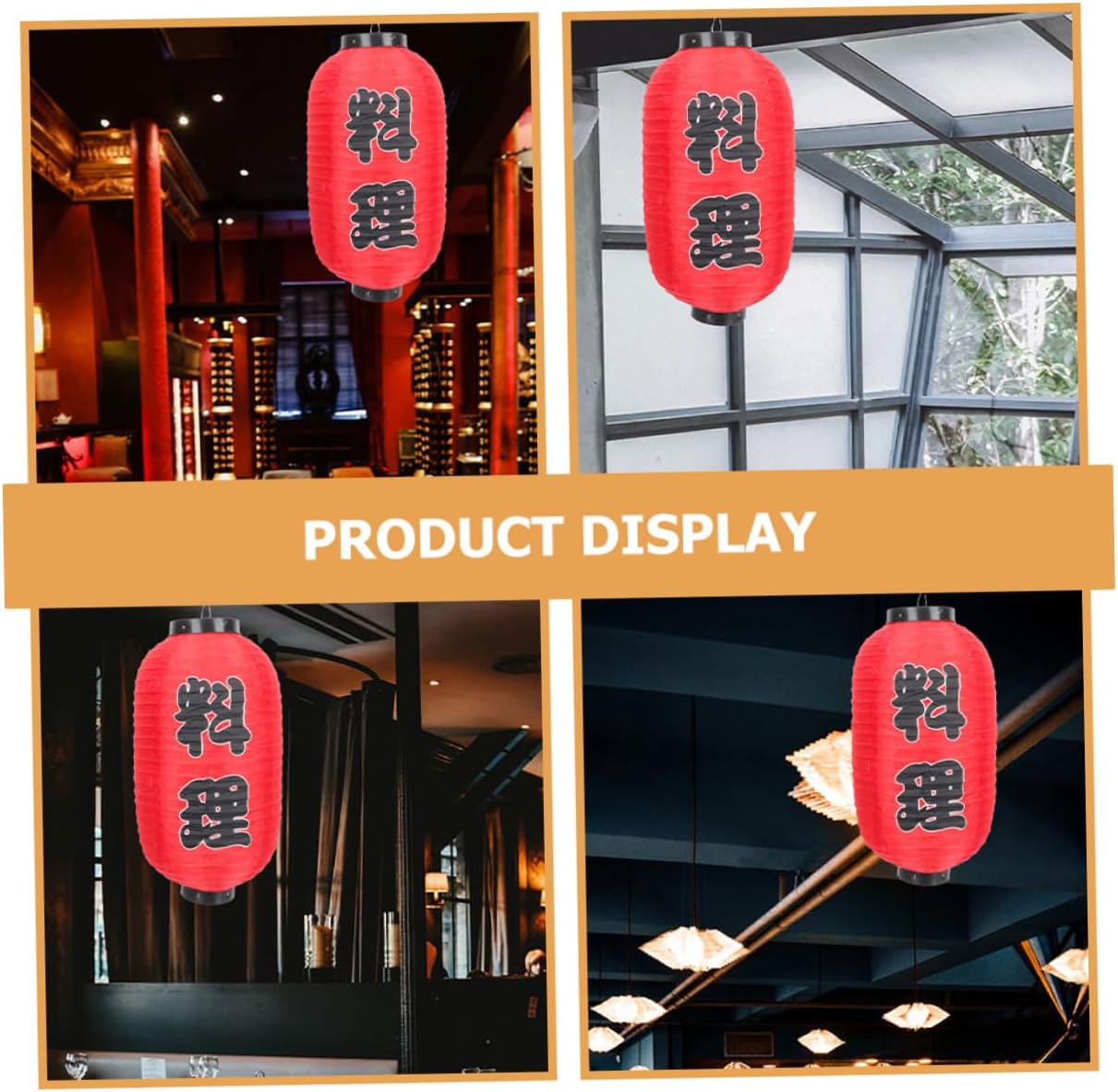 4pcs Japanese Restaurant Lanterns Decorations Traditional Paper Lanterns for Indoor Outdoor Decorations