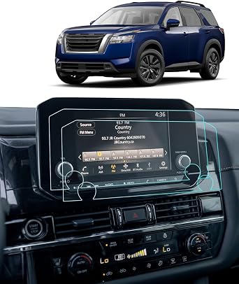 For 2025 Nissan Pathfinder Screen Protector - 2PCS 2023 2024 2025 Pathfinder S/SV/Rock Creek 8 Inch TouchScreen, 2025 Pathfinder Accessories HD Transparent Protective Nano Film Fingerprint Resistant