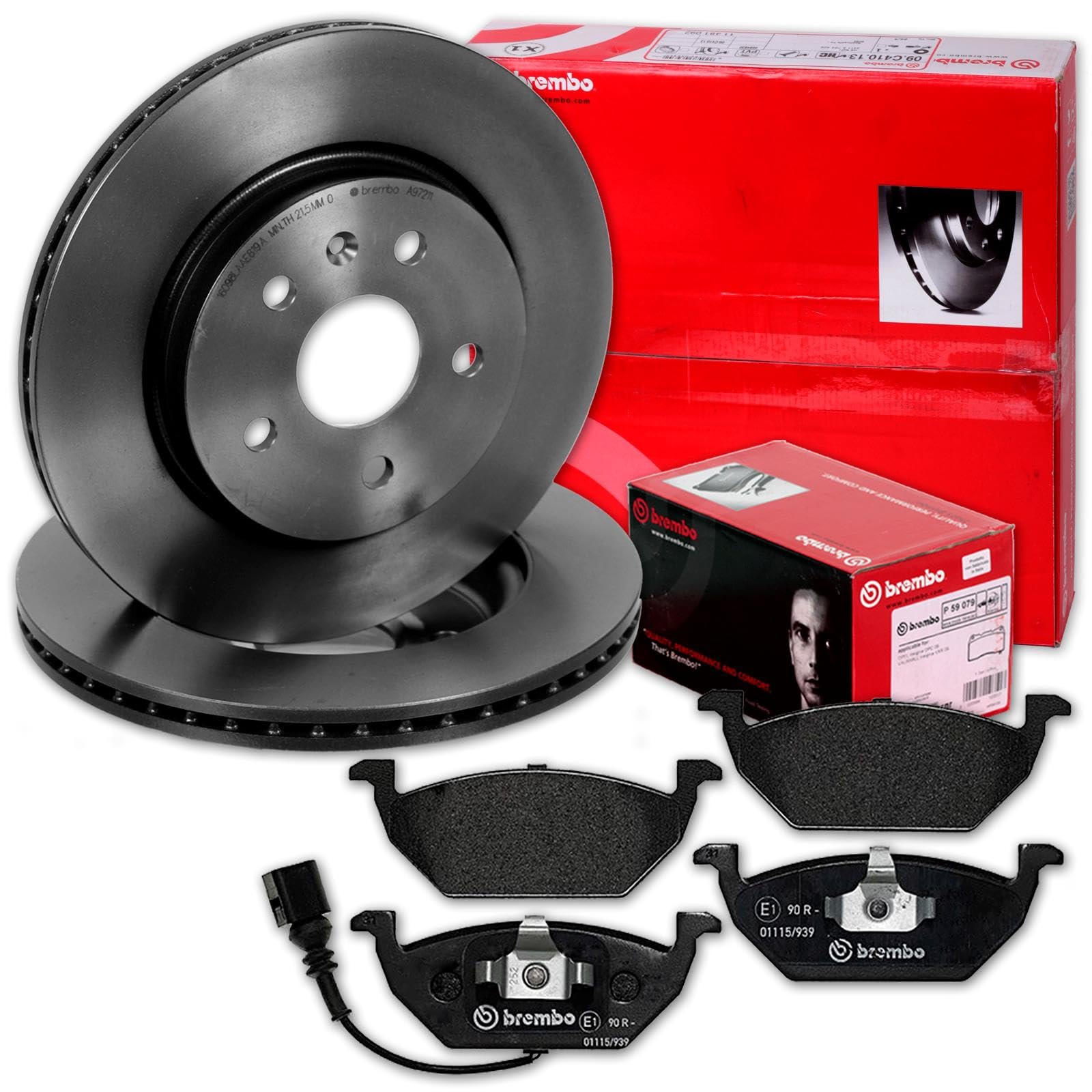 BandelOne enthält brembo Bremsscheiben + Beläge vorne für Golf 4 A3 Octavia Leon