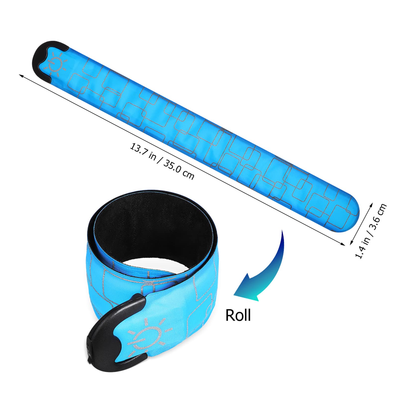 Toyvian 4piezas Papa Led para Correr Ciclismo y Trotar Pulseras Luminosas De Alta Visibilidad para Actividades