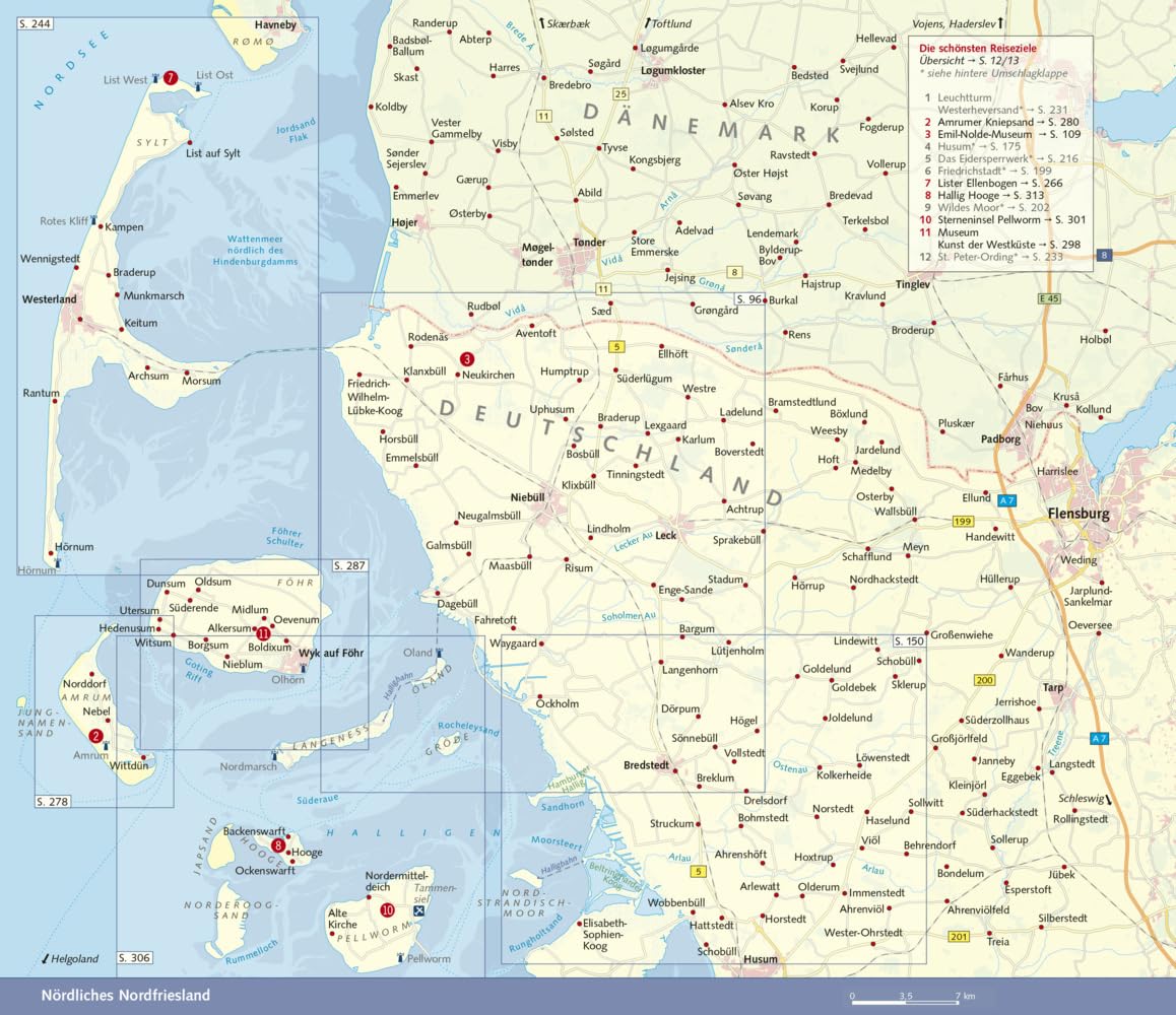 TRESCHER Reiseführer Nordfriesland: Sylt, Amrum, Föhr, Halligen, Husum, St. Peter-Ording, Eiderstedt und Hinterland. Mit Wanderungen und Radtouren