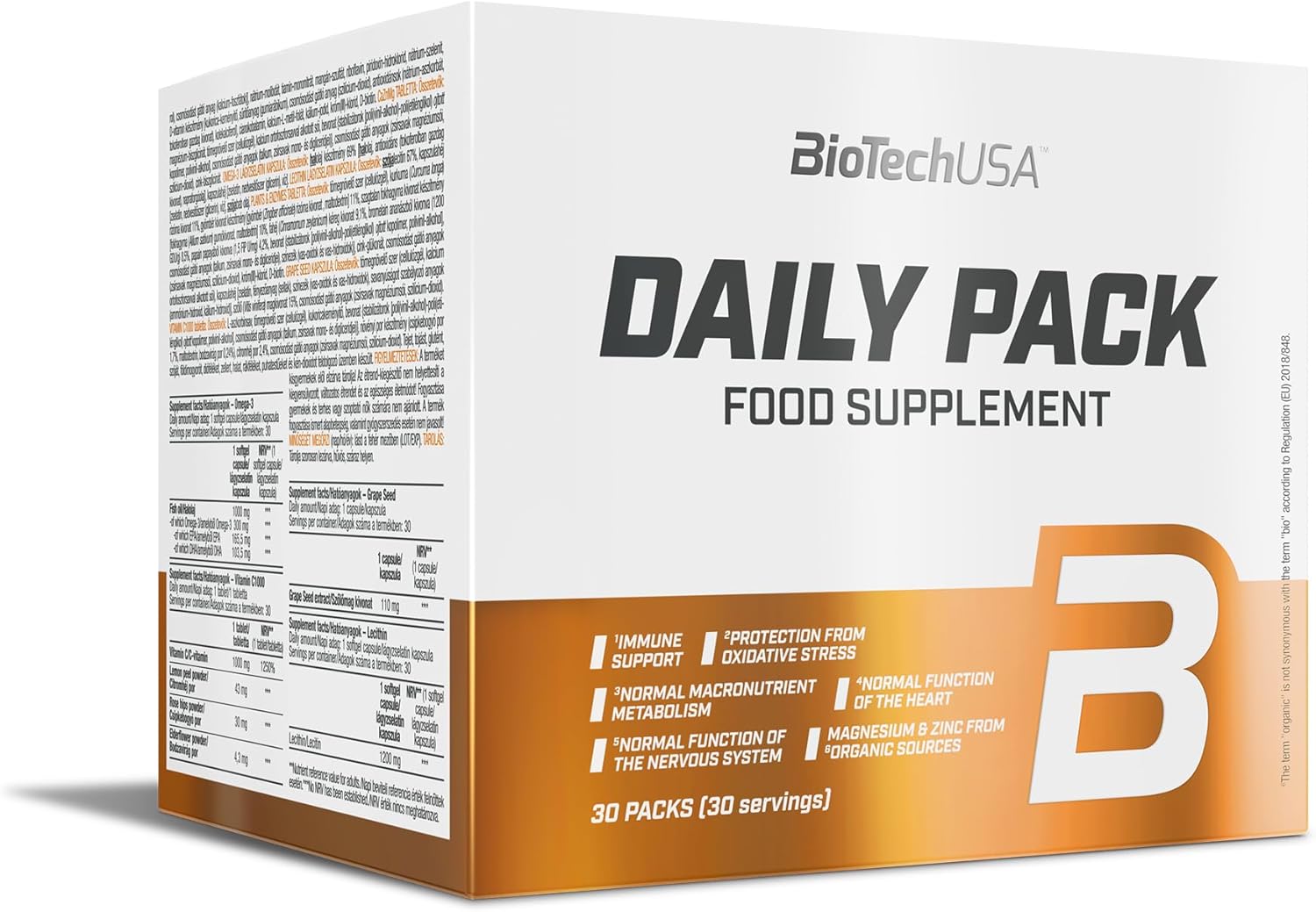 BioTechUSA Daily Pack, Fullrange multivitamin product that contains 7