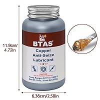 Vista 7 de Lubricante de grasa antiagarrotamiento de cobre de alta temperatura nunca antiapoderarse compuesto para pernos de bujía 8 oz