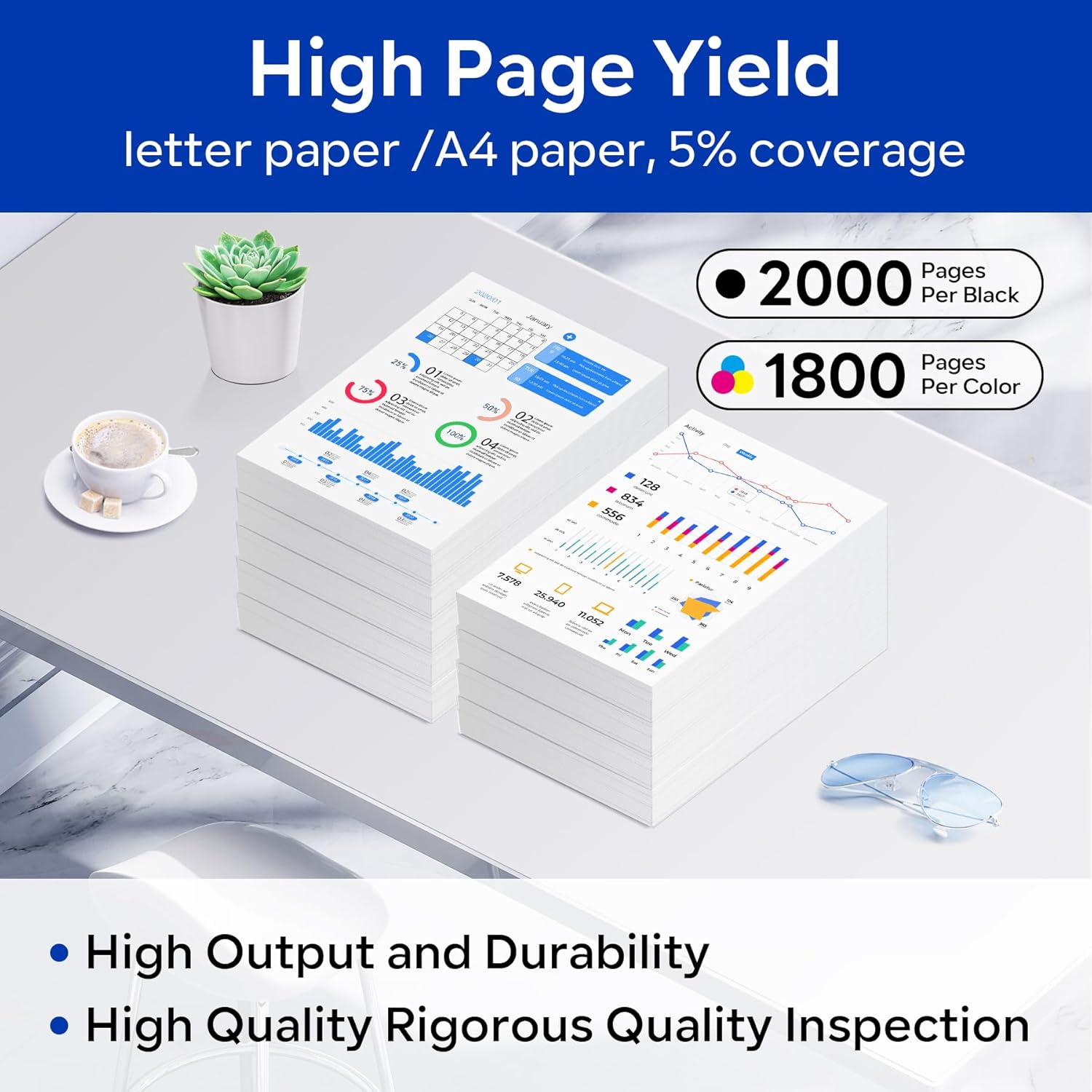 210A Toner Cartridge 4 Pack (with Chip) Compatible W2100A W2101A W2102A W2103A Toner Replacement for HP 210A Color Pro 4201dn 4201dw Color Pro MFP 4301dw 4301fdn 4301fdw Toner Printer