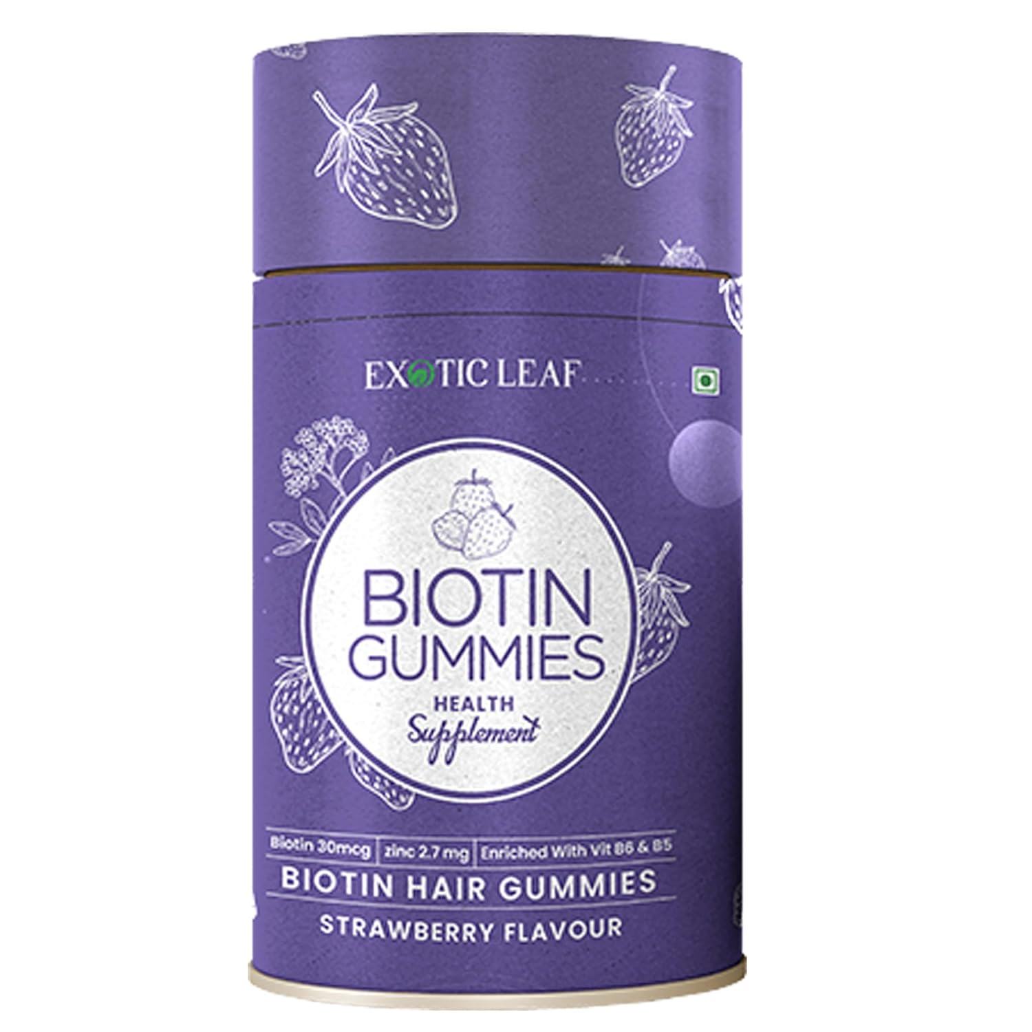 EXOTIC LEAF Biotin Hair Gummies, For Strong and shiny Hairs, Radiant