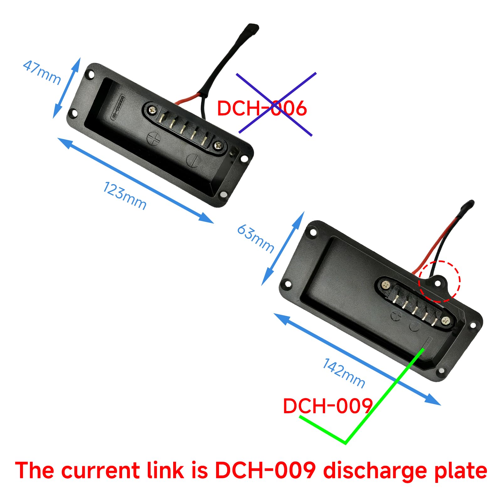 Piastra di scarica laterale maschio porta di scarica femminile per MATE Engwe Batteria E-bike DCH-009 Batteria a 5 pin scheda di collegamento coperchio della batteria coperchio superiore (piastra di