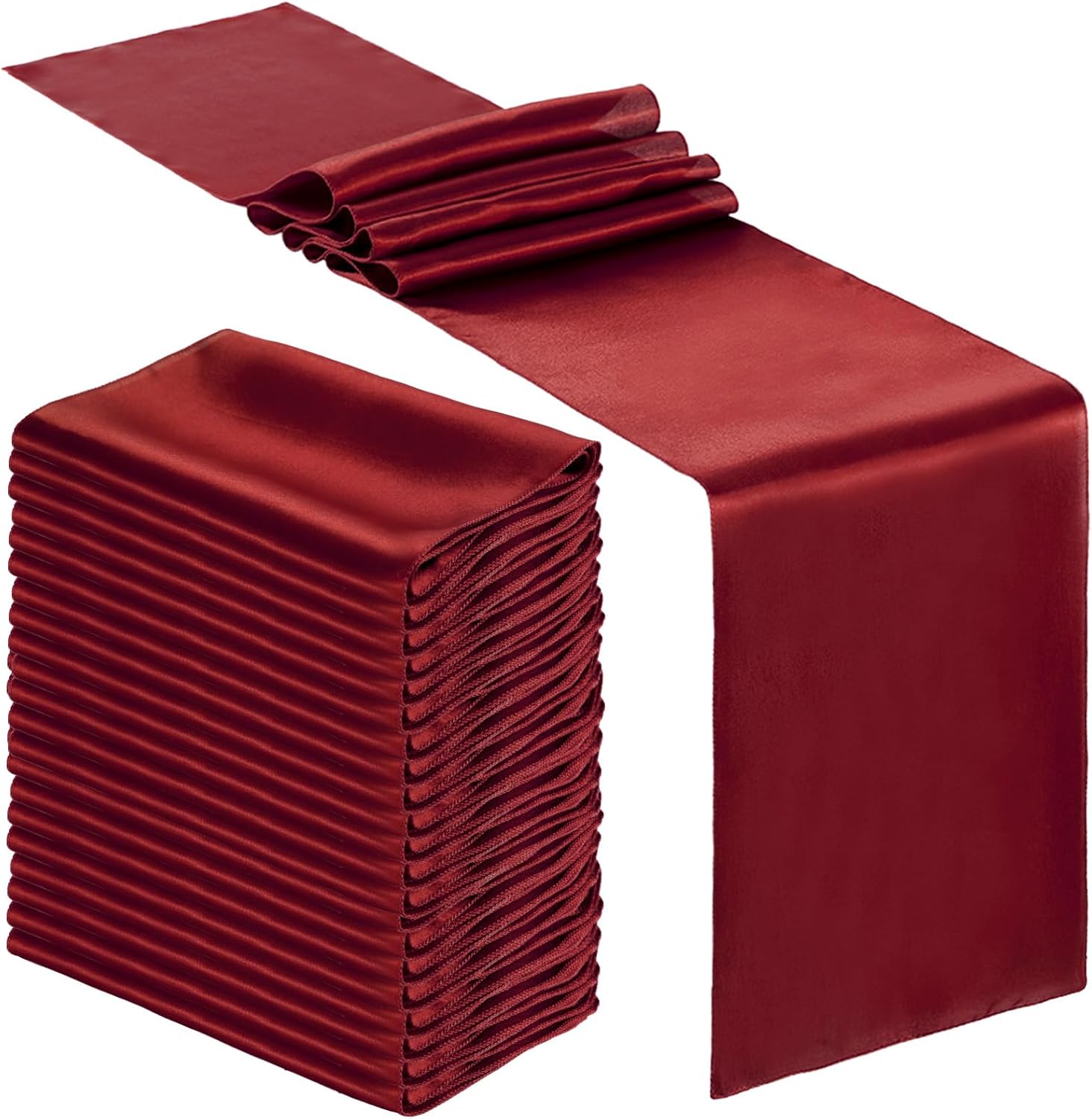 24 Pack Satin Table Runner 12 x 108 Inches Long Wedding