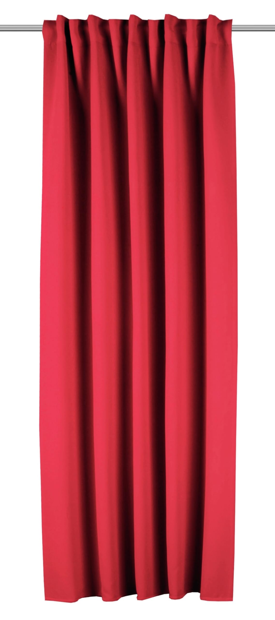 Rideau opaque rouge plissé parfait pour l'isolation thermique du salon et de la chambre