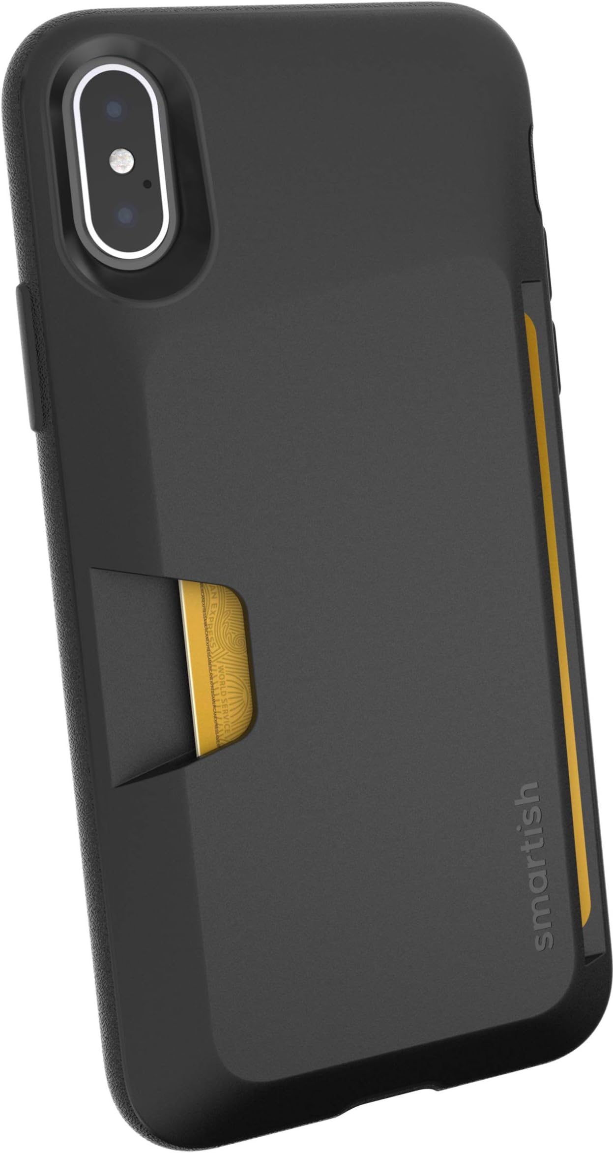 Smartish iPhone X/XS Wallet Case - Wallet Slayer Vol. 1 [Slim + Protective] Credit Card Holder for Apple iPhone 10s/10 (Silk) - Black Tie Affair