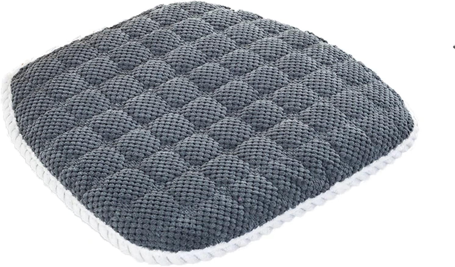 YSCO Chair Cushions with Ties Plaid, Chair Pads for Dining Chairs Non Slip, Seat Cushions for Kitchen Chairs Washable, Detachable Seat Pads for Dining Room 16x16 Dark Grey