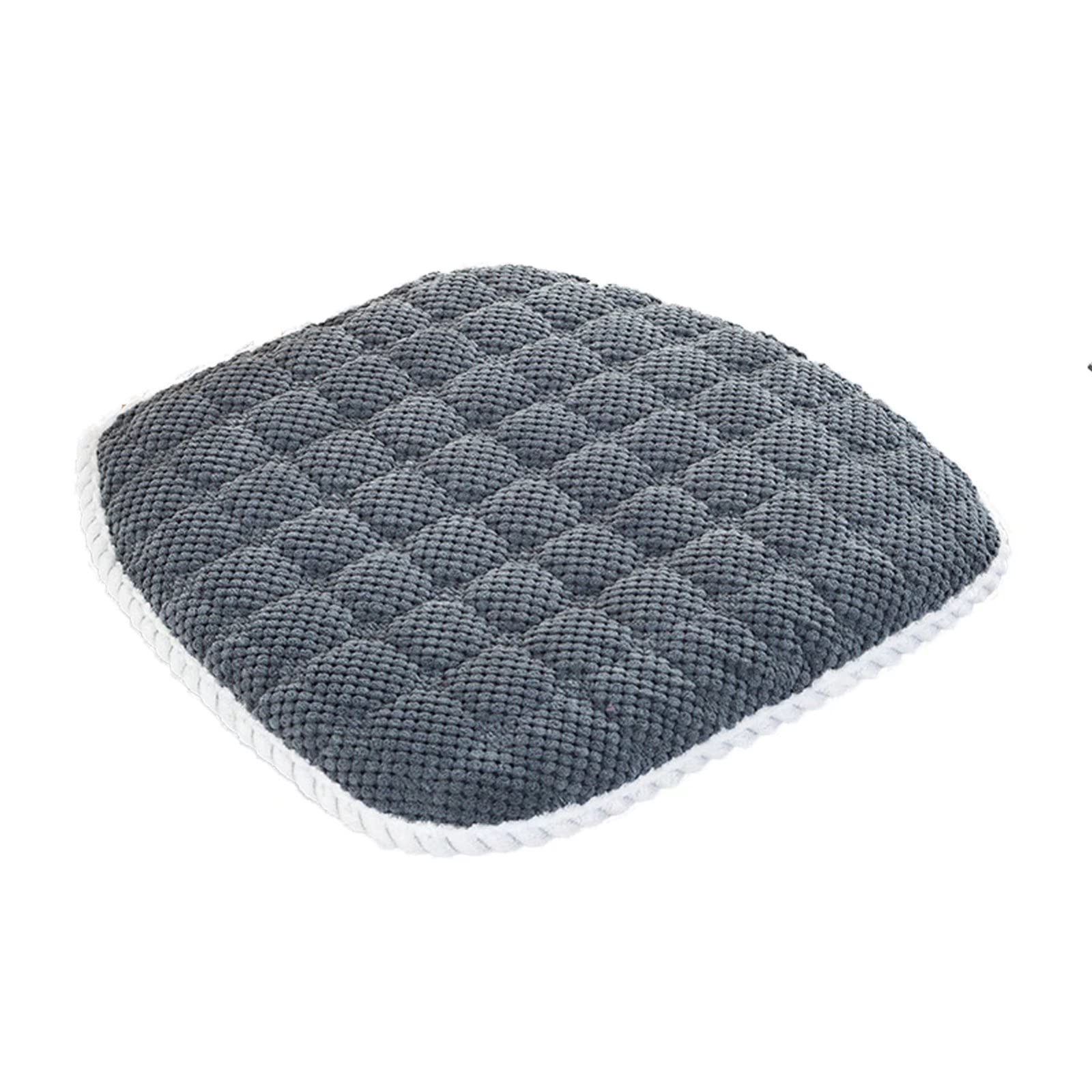 Coussin de chaise de cuisine gris foncé déhoussable et lavable avec attaches