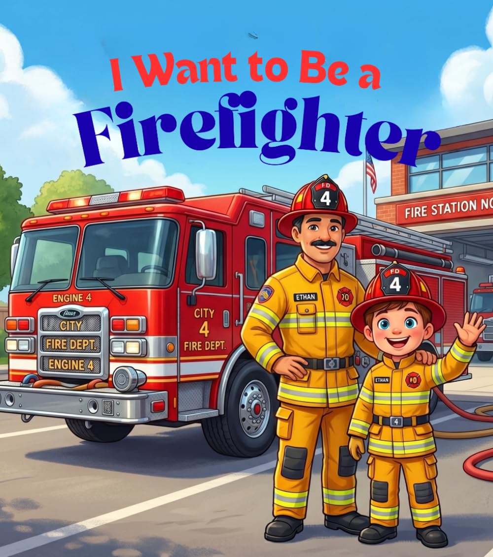 I Want to Be a Firefighter: A Fire Safety Adventure for Kids About Firefighters, Fire Trucks, Rescue Heroes & Community Helpers (My First Jobs Series,)