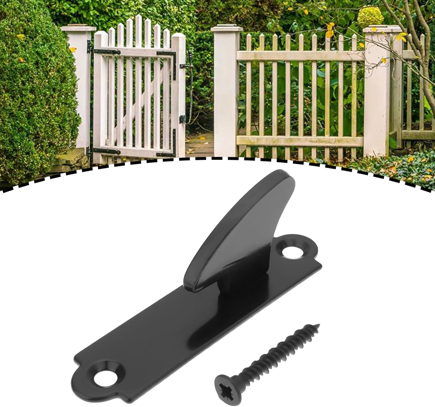 2Pcs Gate Catch Latch Keep Door Strike Plate with Screws Hole Spacing 62mm Compatible with Suffolk Latch Keep