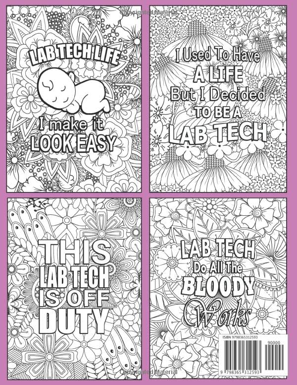 Miniatura 2 de LAB TECH ADULT COLORING BOOK A Funny, Snarky and Humorous medical laboratory Technician Appreciation day Gift Ideas