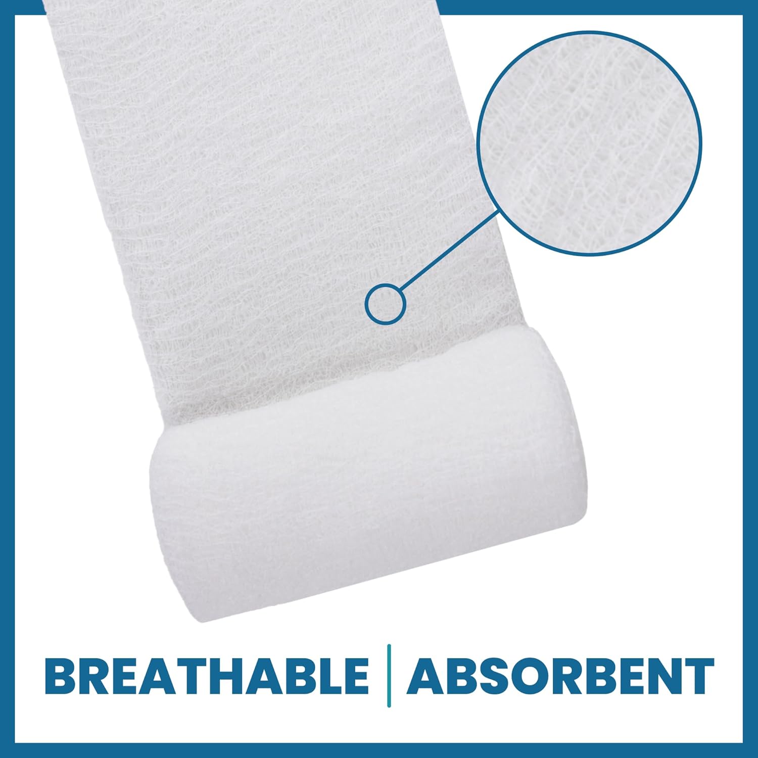 Kerlix Type Gauze Rolls - 4.5” x 4.1 Yards Rolls, 100% Cotton Wound Dressing Wraps, 6 Ply Weaved Bandage Gauzes, Highly Absorbent First Aid Gauzes, 10 Count