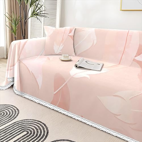 Vista 35 de Funda de sofá de acuarela de flores silvestres rosa y morada, fundas de sofá estampadas, fundas de sofá, fundas resistentes a las manchas, protector