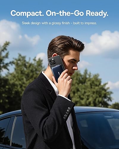 Miniatura 7 de Baseus Picogo Qi2.2 - Cargador portátil Magsafe de 25 W, 10000 mAh, 45 W, con cable integrado USB-C de carga rápida para iPhone 1716151413 Pro