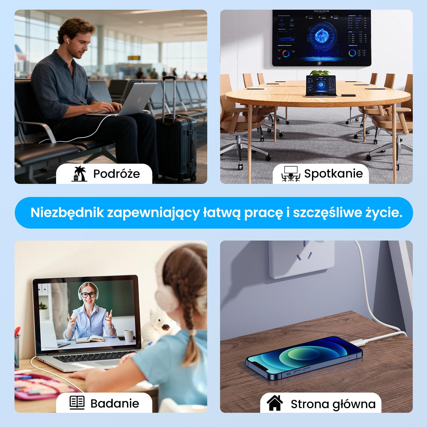 Zestaw 2 sztuk certyfikowanych przez CE ładowarek ściennych USB 5 V 2 A, zasilaczy AC/DC, uniwersalnych wtyczek USB do podróży, przeznaczonych do telefonów, tabletów, głośników Bluetooth, smartwatchy