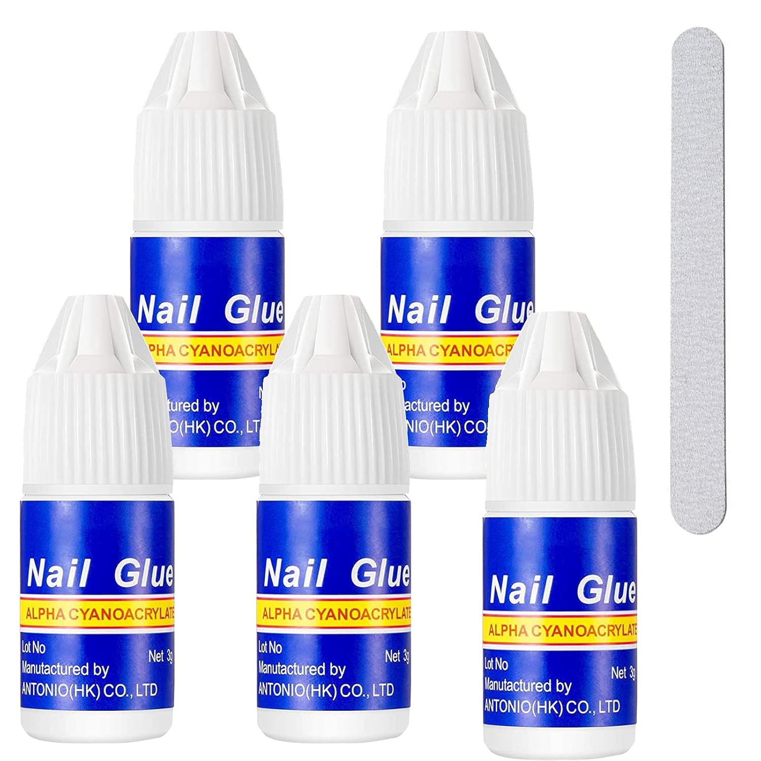 5PCS ExtraStrong Nail Glue, Quick Dry Super Strong Nail Tip Adhesive Bond Glue DIY Nail Polish