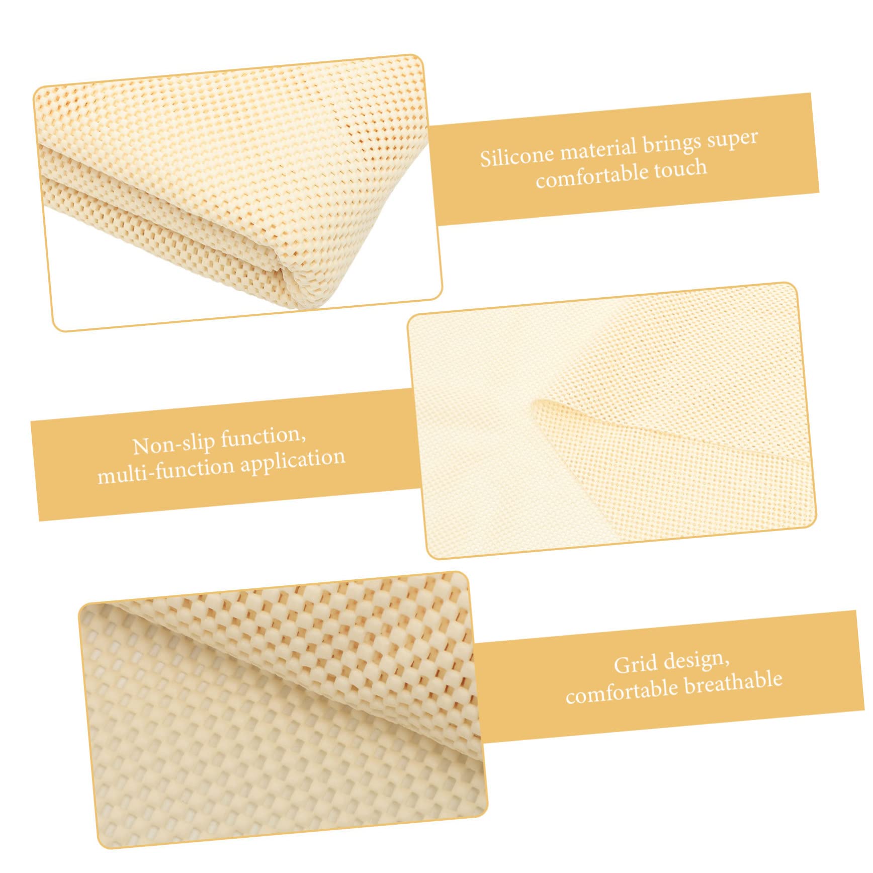 ABOOFAN Rete Antiscivolo per Tappeti e Divano in PVC, Tappetino Beige Ispessito, Multifunzione, Delicato sulla Superficie, per Casa e Ufficio | Uso Casa e Ufficio, Applicazione Multiuso su Tappeti e Superfici Lisce, Formato Griglia Flessibile