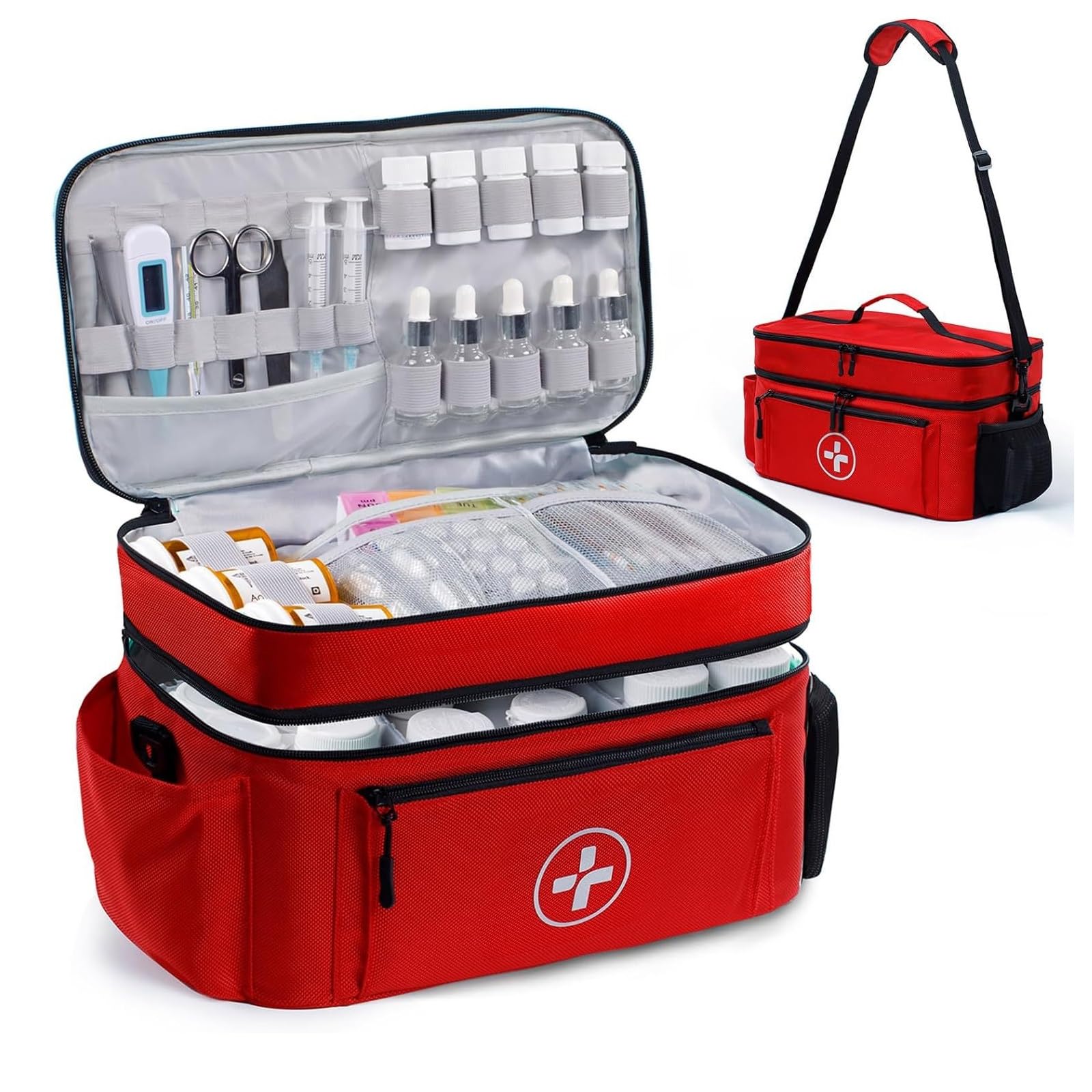 Erste-Hilfe-Tasche,Tragbare Leere Medizinische Medizintasche For Die Reise,Erste-Hilfe-Notfall-Aufbewahrungstasche,Im Fahrzeug, Outdoor-Camping-Reise-Arbeitstasche