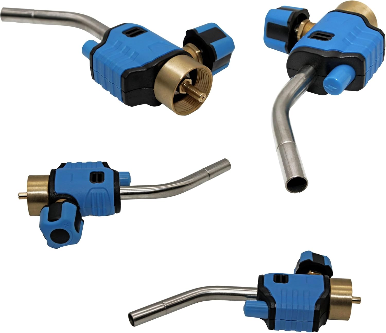 Flame King YSNAX1-088 Trigger Start Lighter Propane Gas Blow Torch Head for Cooking, Welding, Searing, Black, Gray, Light Blue