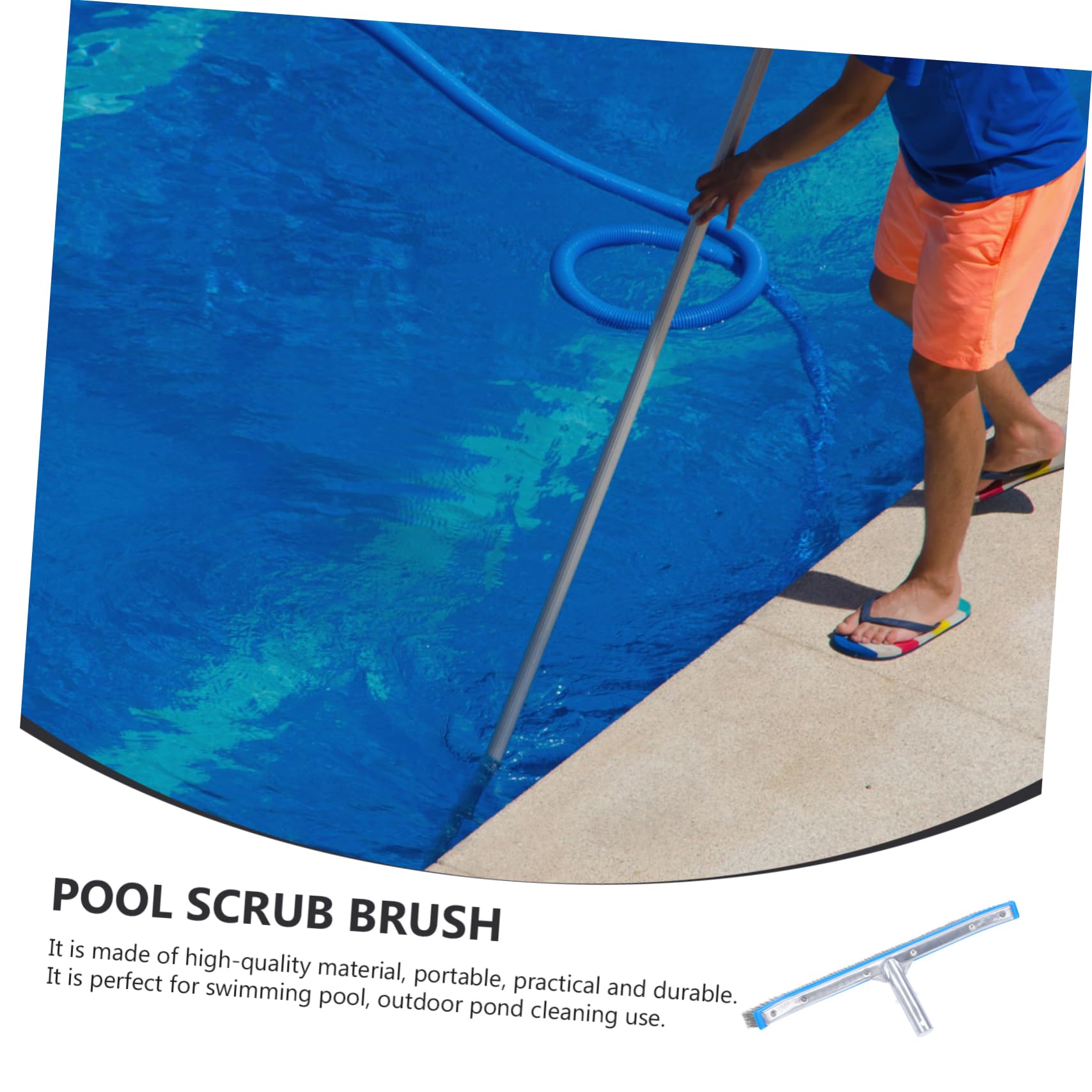 Cepillo de Alambre para Piscina 18 Pulgadas Aluminio Acero