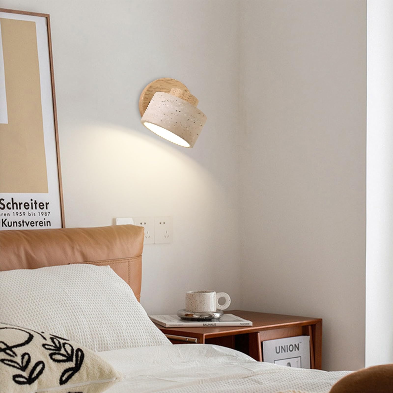 Lampada da Parete a LED con Interruttore, Applique da Comodino, faretto a Incasso, Applique Regolabili per Camera da Letto, Soggiorno, Hotel