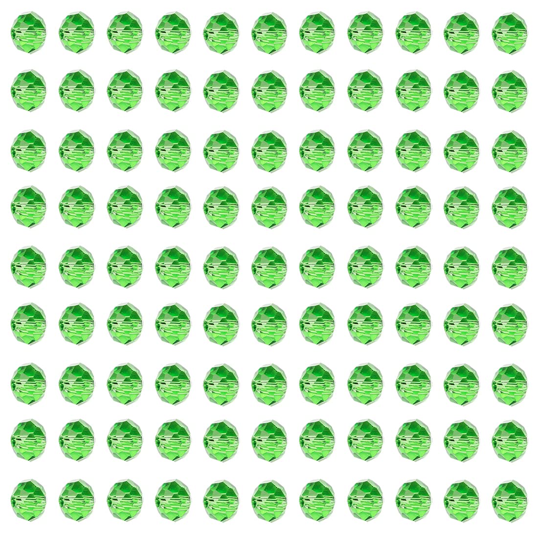 Bala&Fillic4mm Briolette Glass Beads Green Faceted Rondelle Crystal Beads, Total 600pcs Glass Crystal Beads for Making Jewelry Bracelets Necklace Earring (Green)