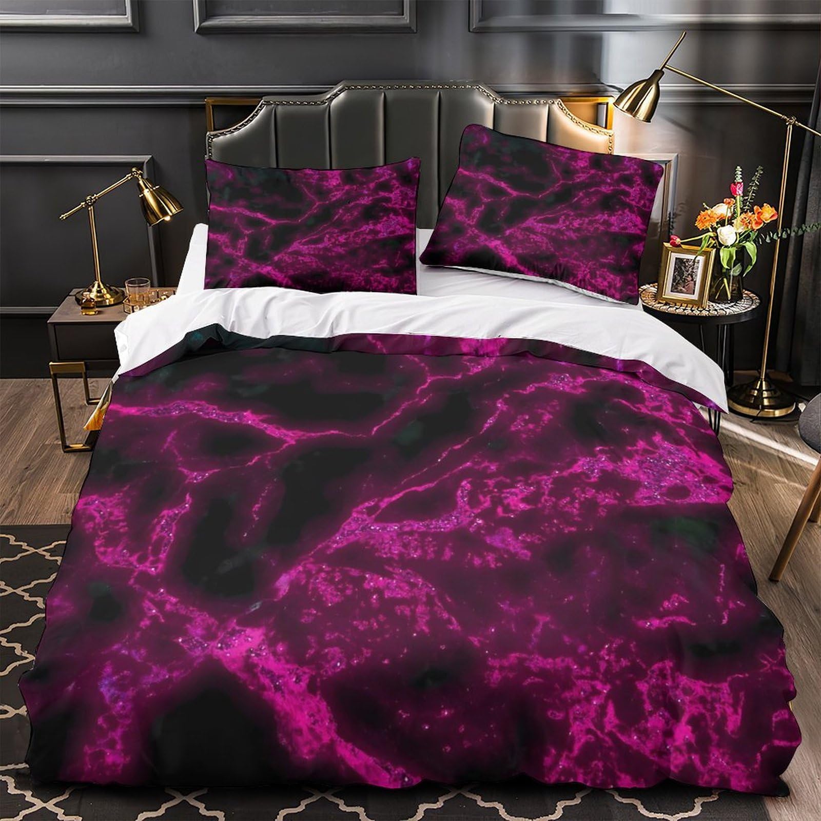 Housse de couette street art hypoallergénique et respirante en microfibre 260x220cm