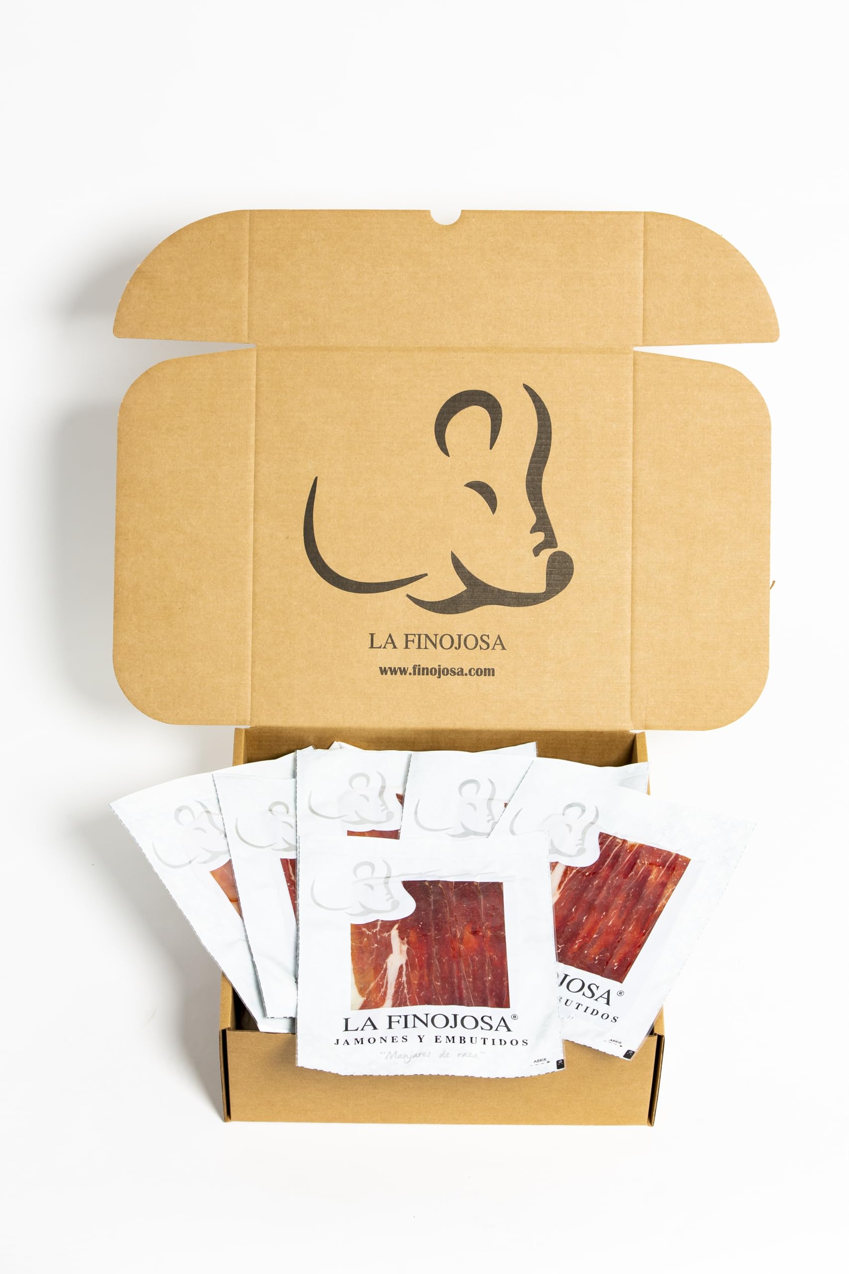 Jamón Serrano Gran Reserva Loncheado - Pack 20 Sobres de 100 g - Mínimo 24 Meses de Curación - Pata de Jamón - Aroma Agradable e Intenso - Sabor Dulce y Poco Salado - La Finojosa