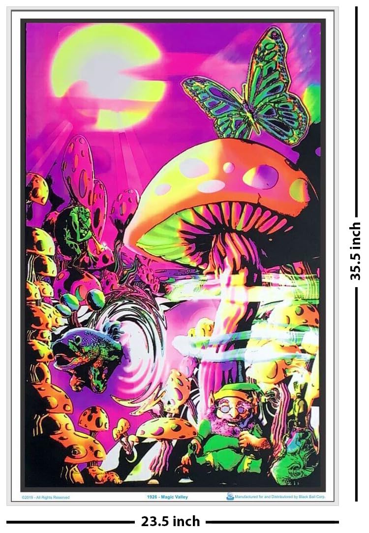 MAGIC 希少 ポスター　美品　CREAMSODA Amazon.com: Magic Valley - Laminated Blacklight Poster - 23.5