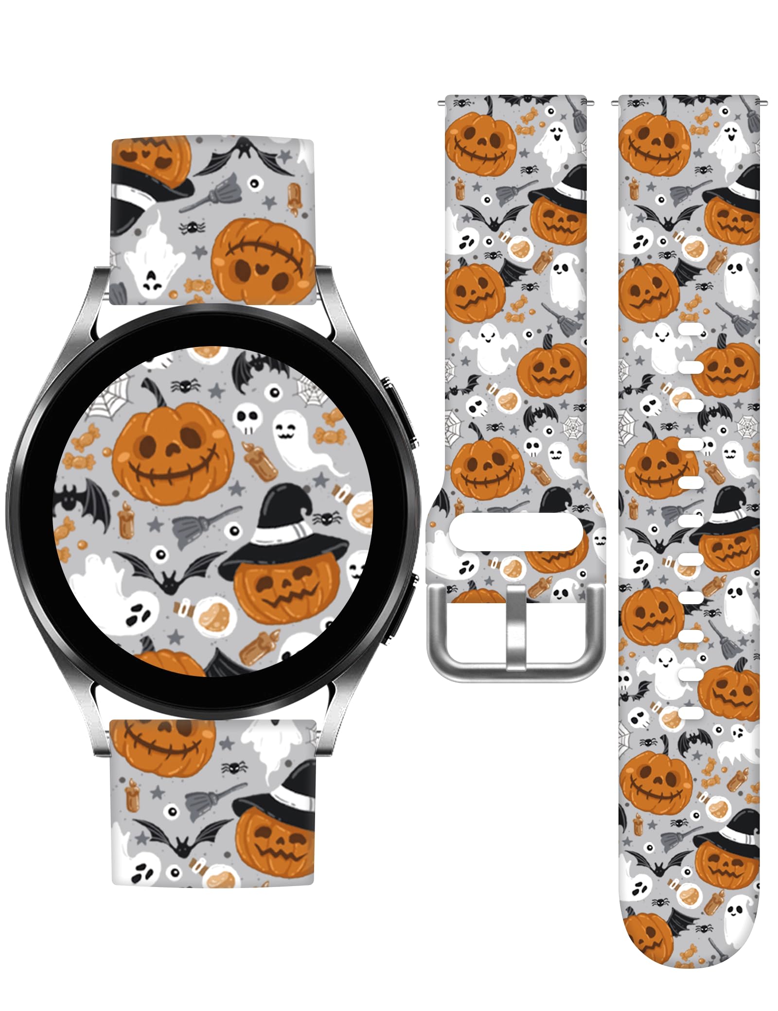 TOXXUHolidays Watch Band 20mm Compatible with Samsung Galaxy Watch 6/5/ 5 Pro/ 4/3/ 6 Classic/ 4 Classic/Active 2/ Active for Women Men, Stylish Cute Pattern Xmas Printed Replacement Strap