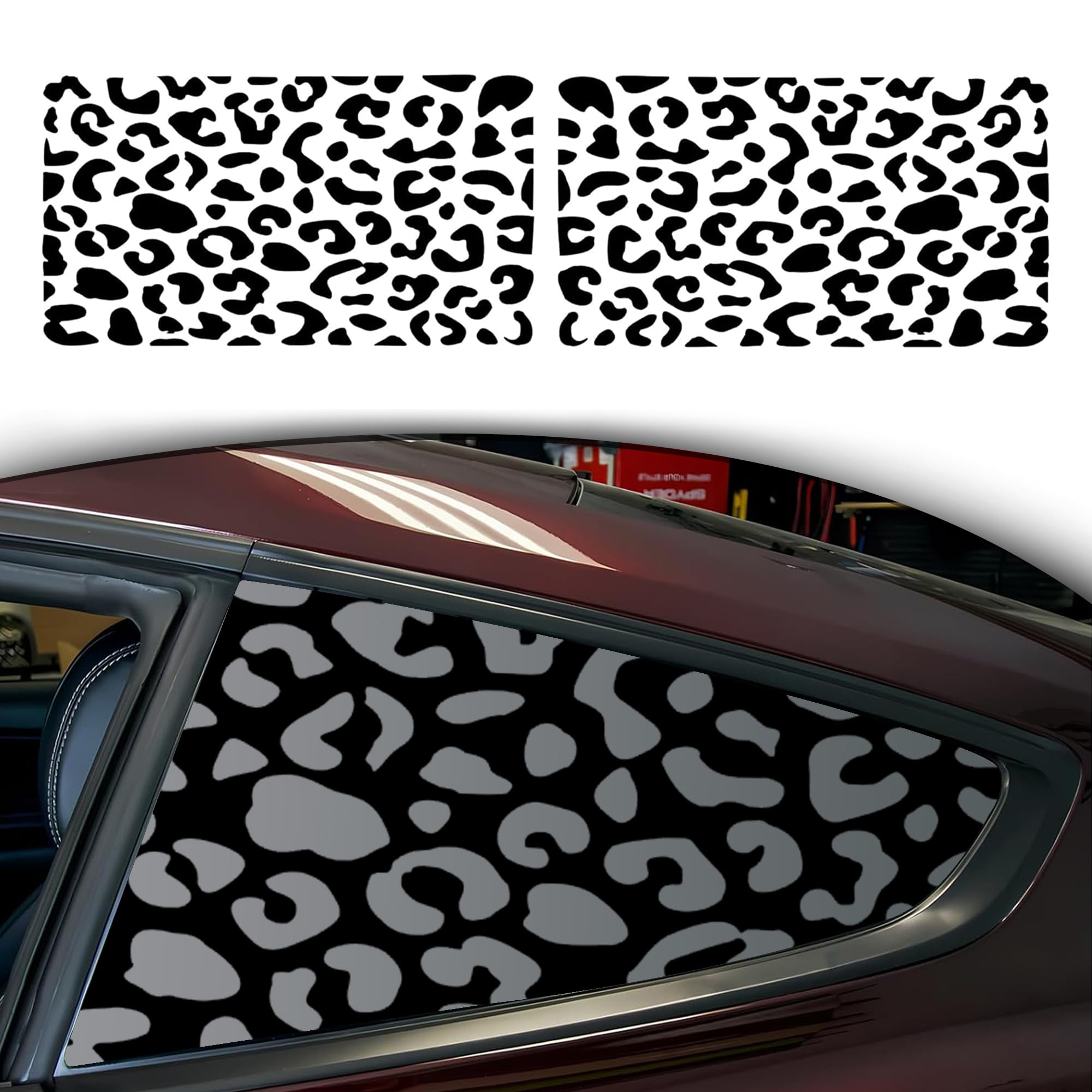 OUESAAS Leopard Cheetah Decal Pair