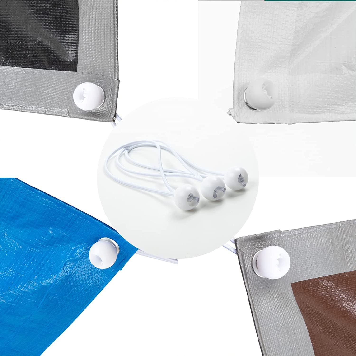 GOYADA 40 Corde Elastiche Con Sfere – 20 Cm (si Allungano A 40 Cm) – Multiuso Per Tende, Teloni, Campeggio, Tettoie, Fissaggio Luci – Diametro Corda 4 Mm - 3