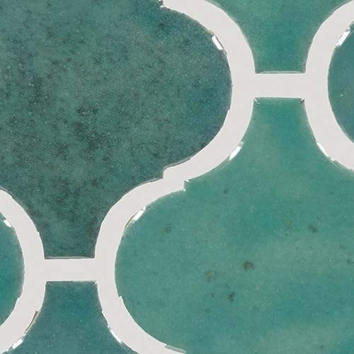 Miniatura 5 de Daltile Mesmerist - Mosaico arábigo de cerámica de 11 x 12 pulgadas en brillo Allure (10 unidades por caja) (7.4 pies cuadrados por caja)