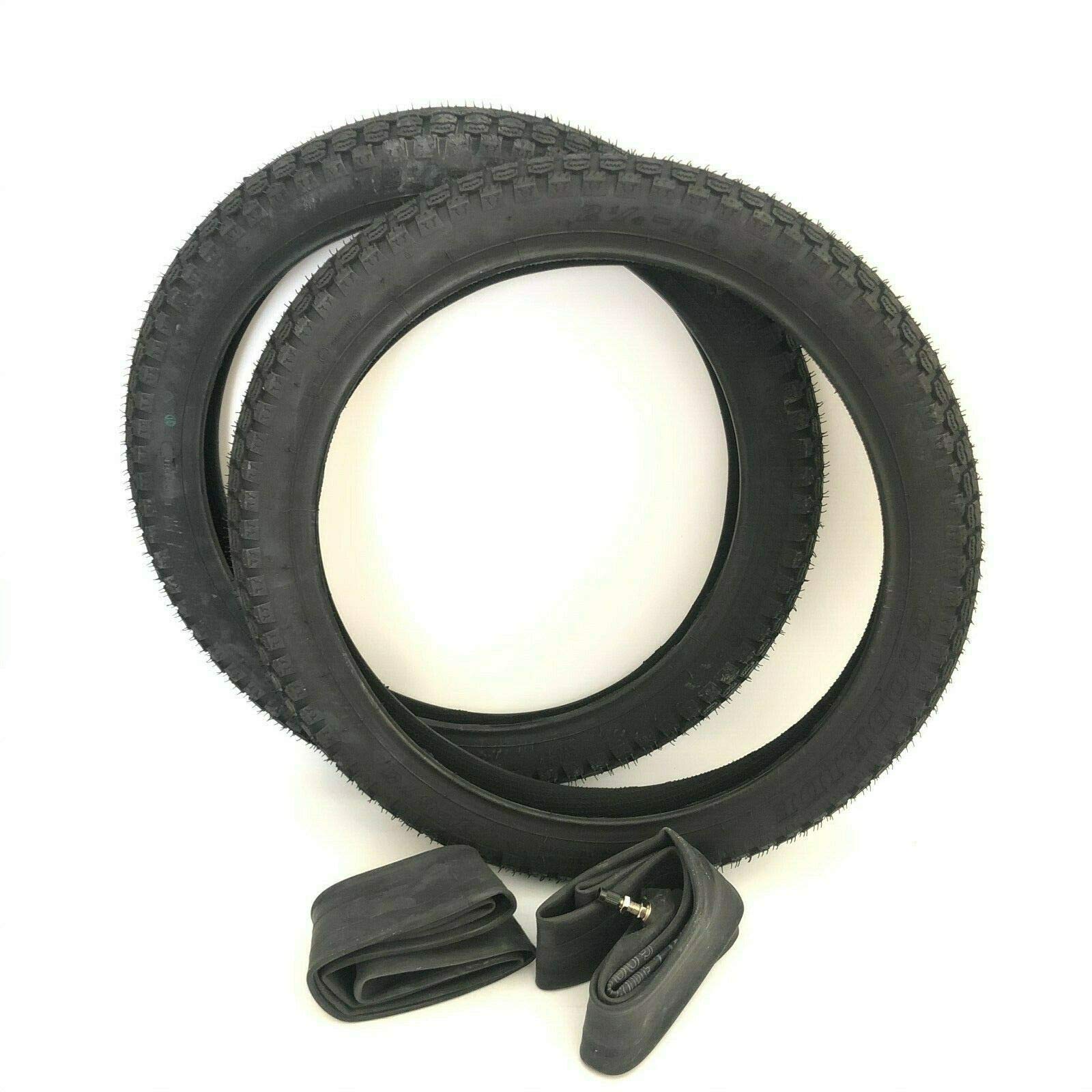 COPPIA COPERTONI PNEUMATICI RUOTE 2-1/4-16 + COPPIA CAMERE ARIA PER CICLOMOTORI CIAO SI BRAVO BOXER GRILLO BOSS