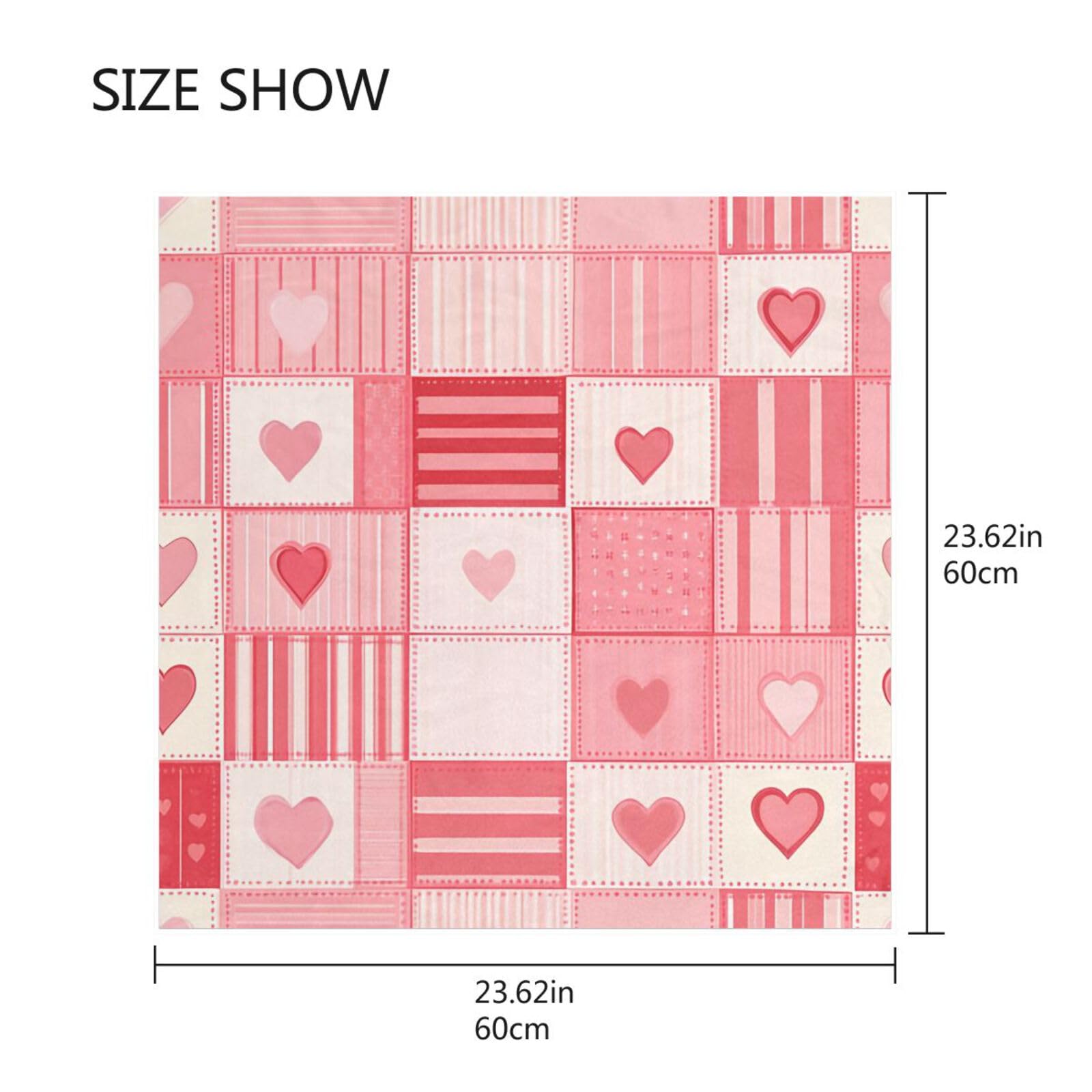 BOESI Doodle Squares & Hearts Women's Headband, 23.62